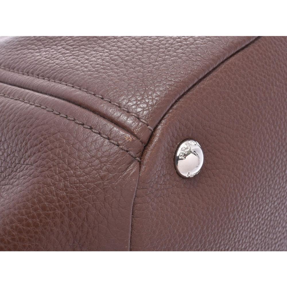 Prada Hobo Bag Brown Calfskin Card - Picture 6 of 9